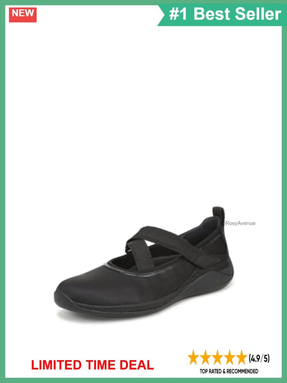 Women's Comfort Mary Jane Slip-On Flats with Arch Support